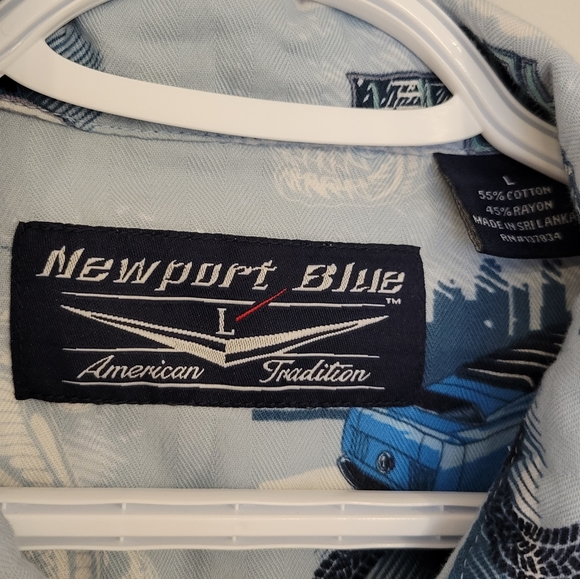 Mustang Cobra Men's Button Down Linen Summer Shirt size Large - Picture 2 of 2